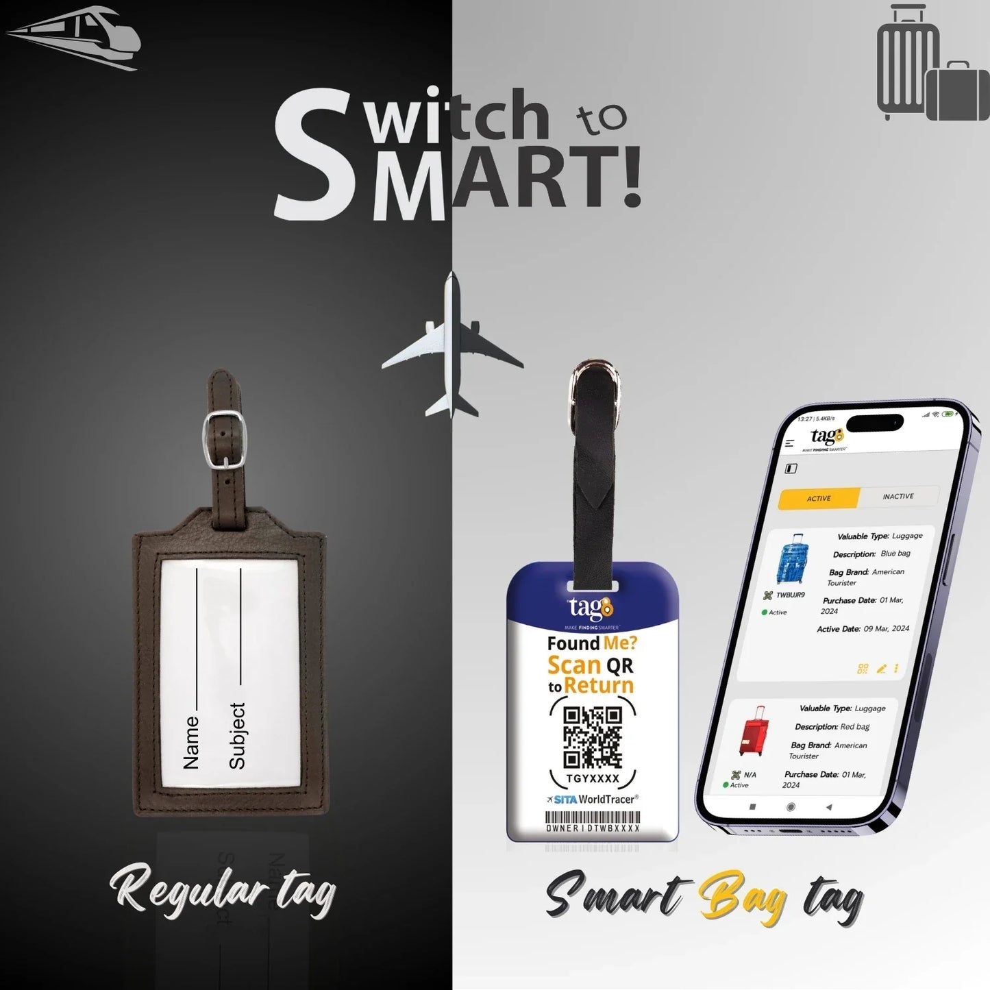 Smart Bag Security Tag - Netherland Flag [Pack 2]-1