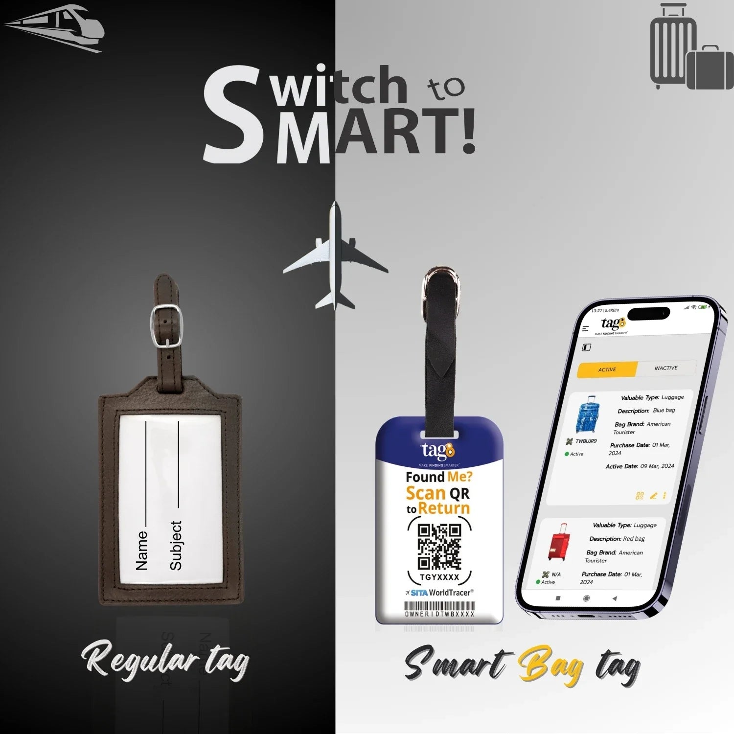 Smart Bag Security Tag - Netherland Flag [Pack 2]-1