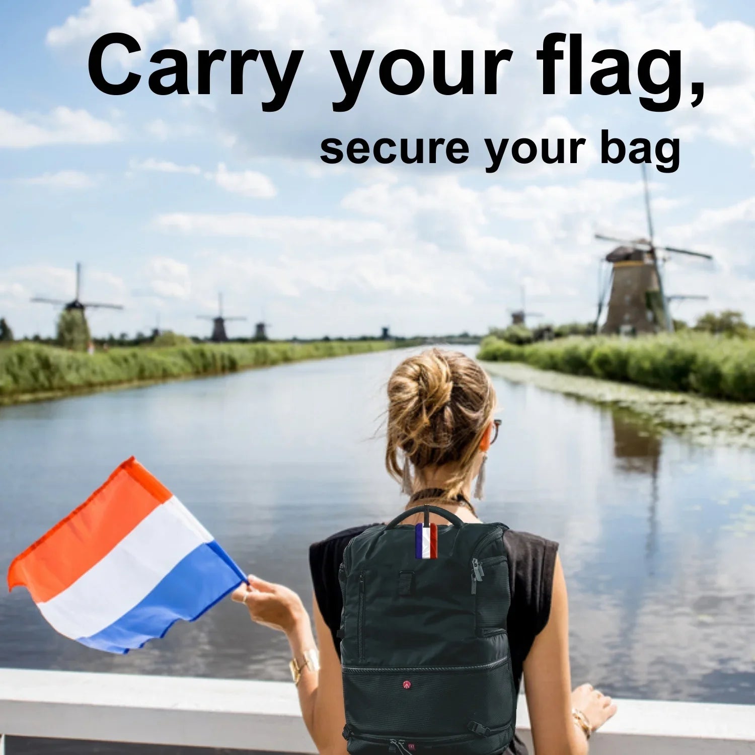 Smart Bag Security Tag - Netherland Flag [Pack 2]-2