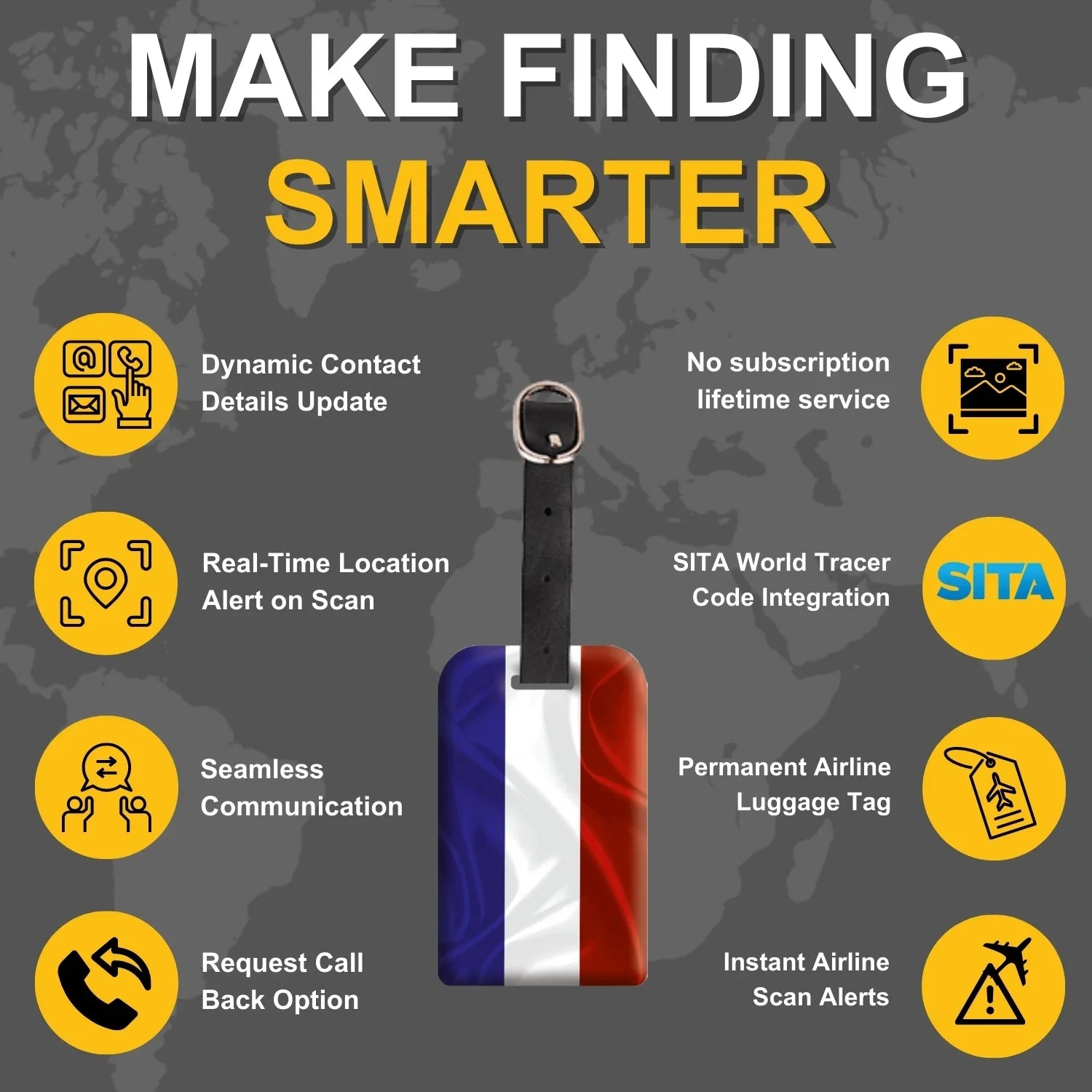 Smart Bag Security Tag - Netherland Flag [Pack 2]-3