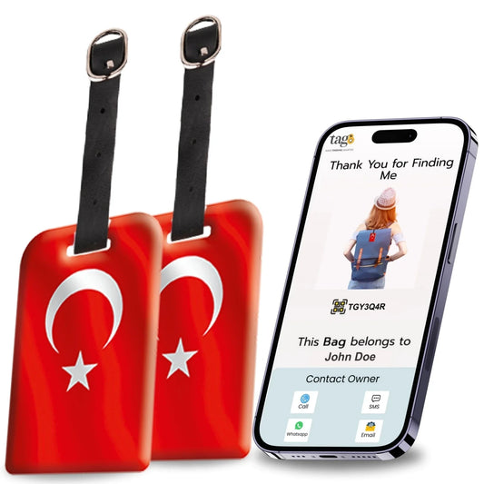 Smart Bag Security Tag - Turkey Flag [Pack 2]-0